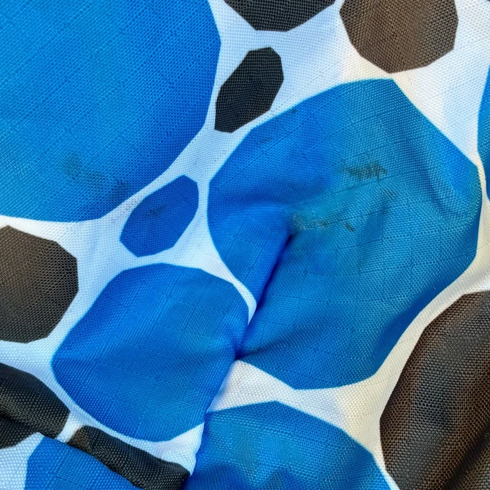 Stylish Blue and Black Polka Dot Tote Bag - Picture 10 of 11
